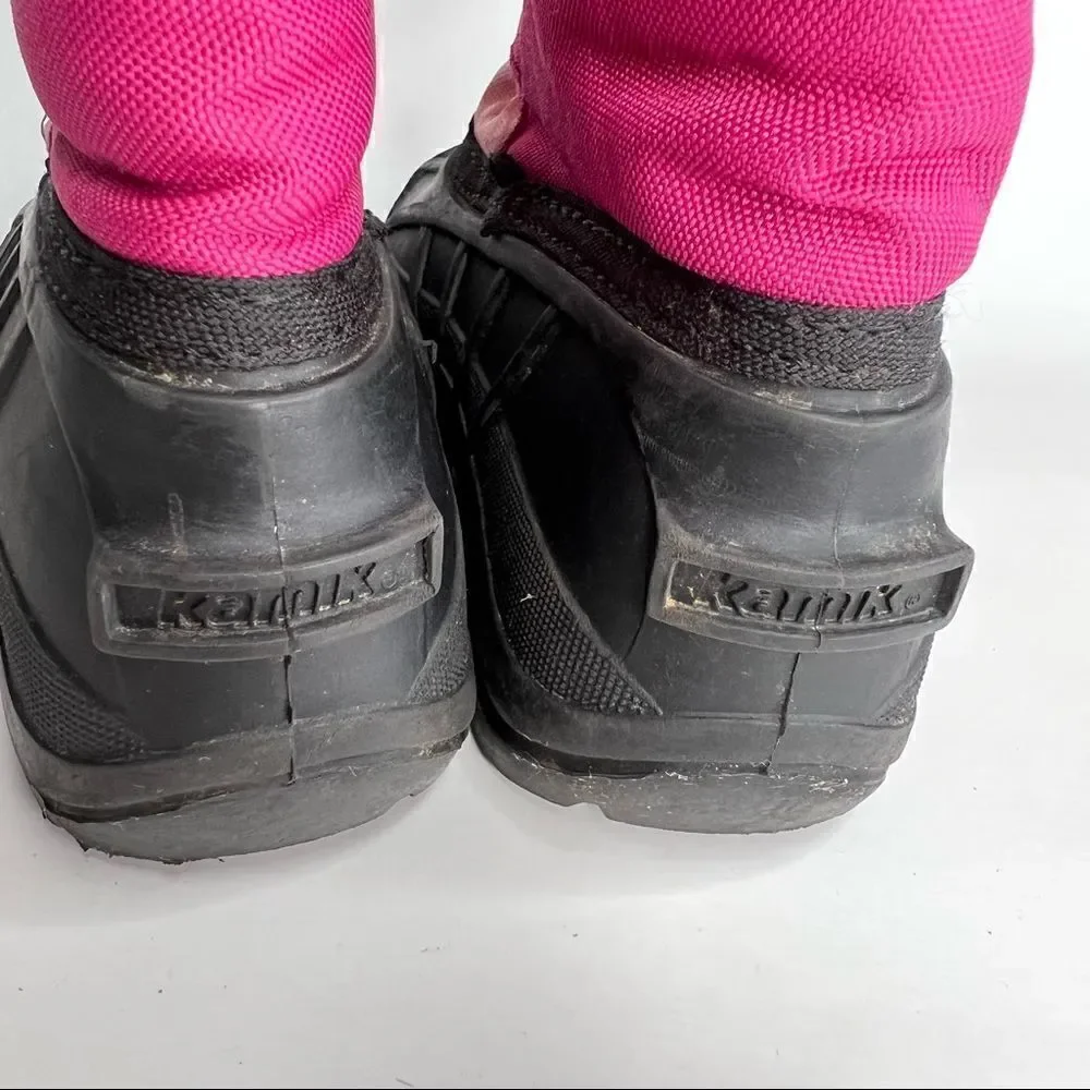 Kamik Pink and black Snowridge Snow boots